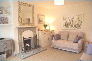 The lounge at Sky Blue Cottage, Cley.